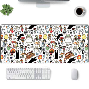 All Studio Ghibli Characters Doodle Mouse Pad – Anime Desk Mat