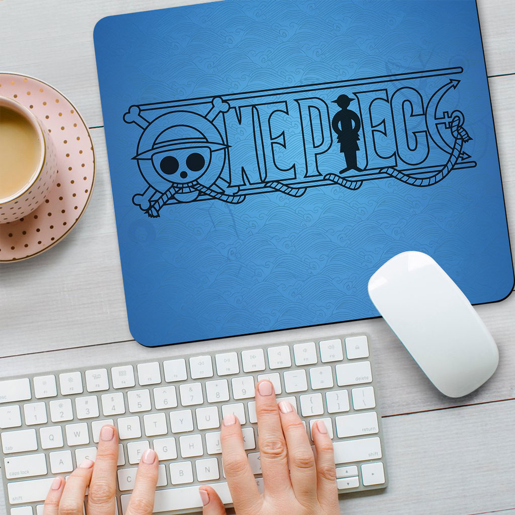 Blue One Piece Logo Mouse Pad – XL Desk Mat | Neko Mouse Pads 6 Blue One Piece Logo Mouse Pad – XL Desk Mat