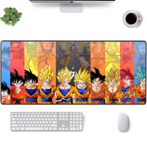 Dragon Ball Anime Mouse Pad Goku Saiyan Evolution Colorful Design
