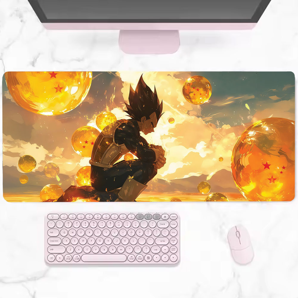 Dragon Ball Vegeta with Dragon Balls Mouse Pad Desk Mat 7 Dragon Ball Vegeta with Dragon Balls Mouse Pad Desk Mat