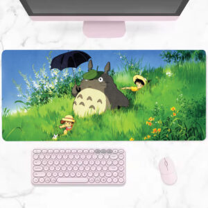 Ghibli Totoro Green Field Mouse Pad Desk Mat Small-2XL