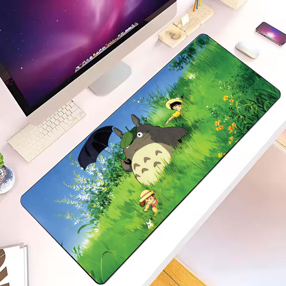 Ghibli Totoro Green Field Mouse Pad Desk Mat Small-2XL 6 Ghibli Totoro Green Field Mouse Pad Desk Mat 2