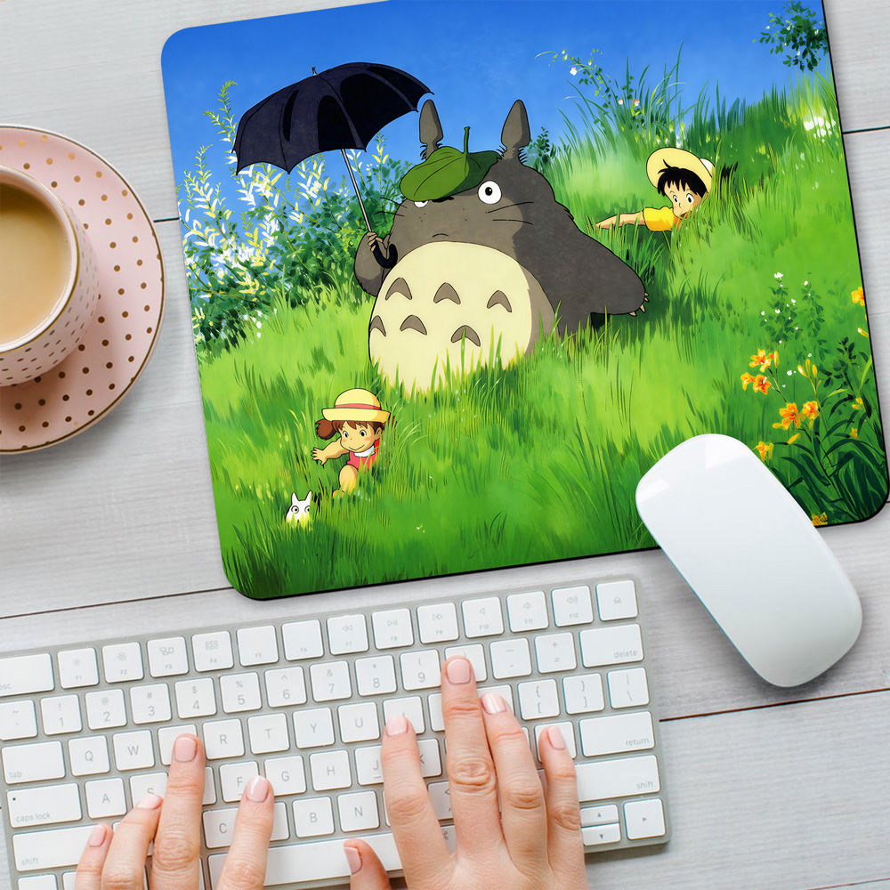 Ghibli Totoro Green Field Mouse Pad Desk Mat Small-2XL 7 Ghibli Totoro Green Field Mouse Pad Desk Mat small