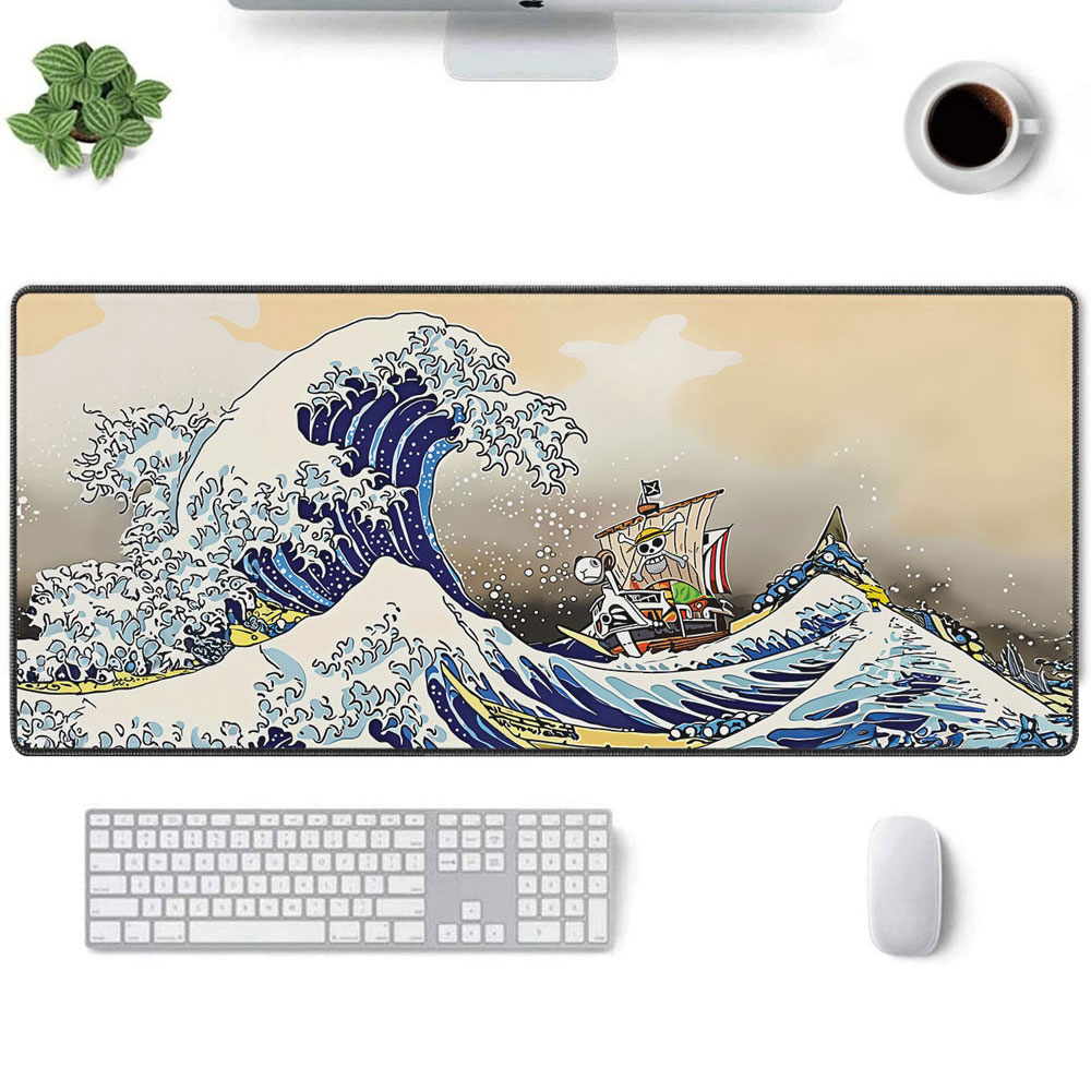 Going Merry Japanese Wave XL Mouse Pad Anime Desk Mat 4 Going Merry Japanese Wave XL Mouse Pad Anime Desk Mat