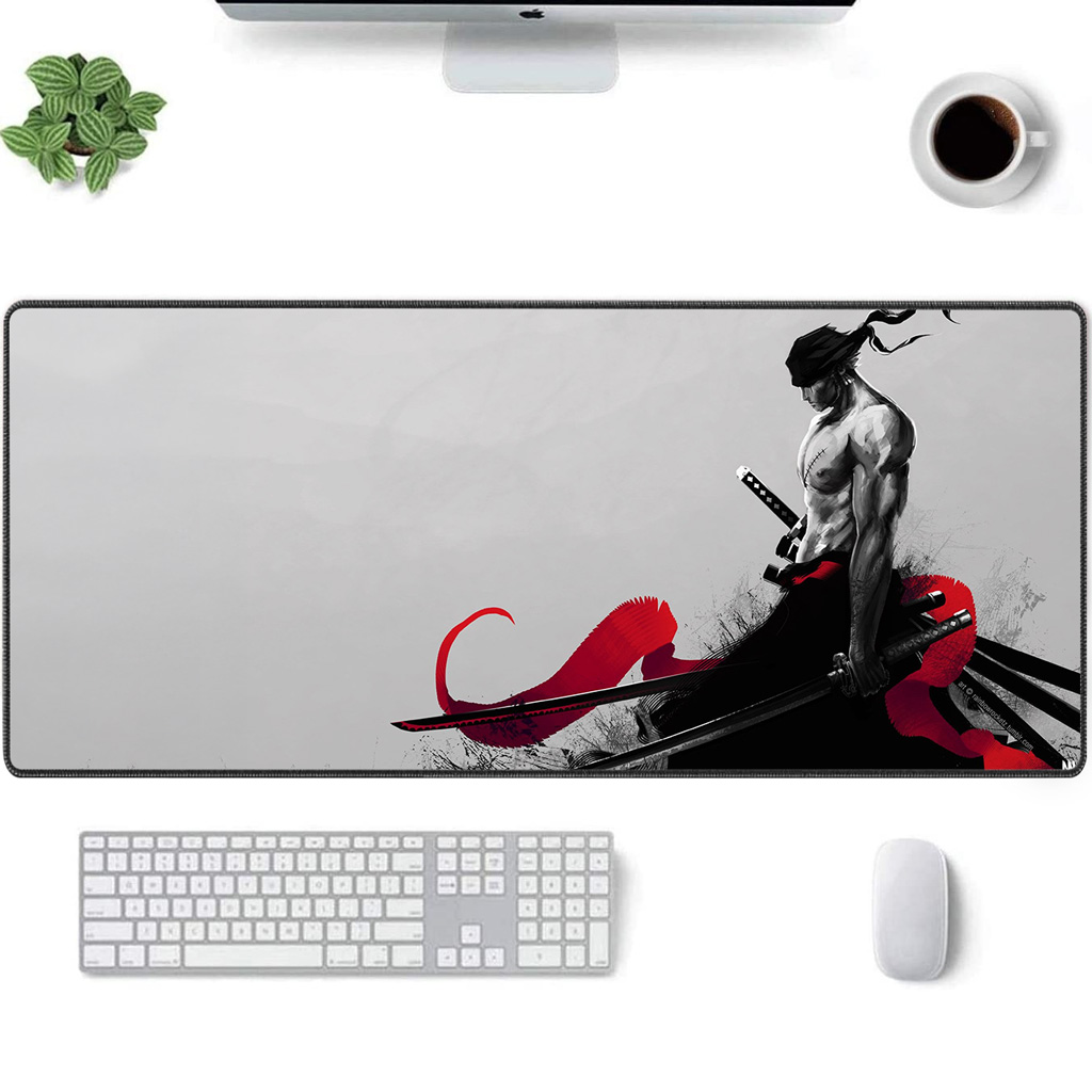 One Piece Zoro Anime Desk Mat Grey Red Samurai Design 7 One Piece Zoro Anime Desk Mat Grey Red Samurai Design 2