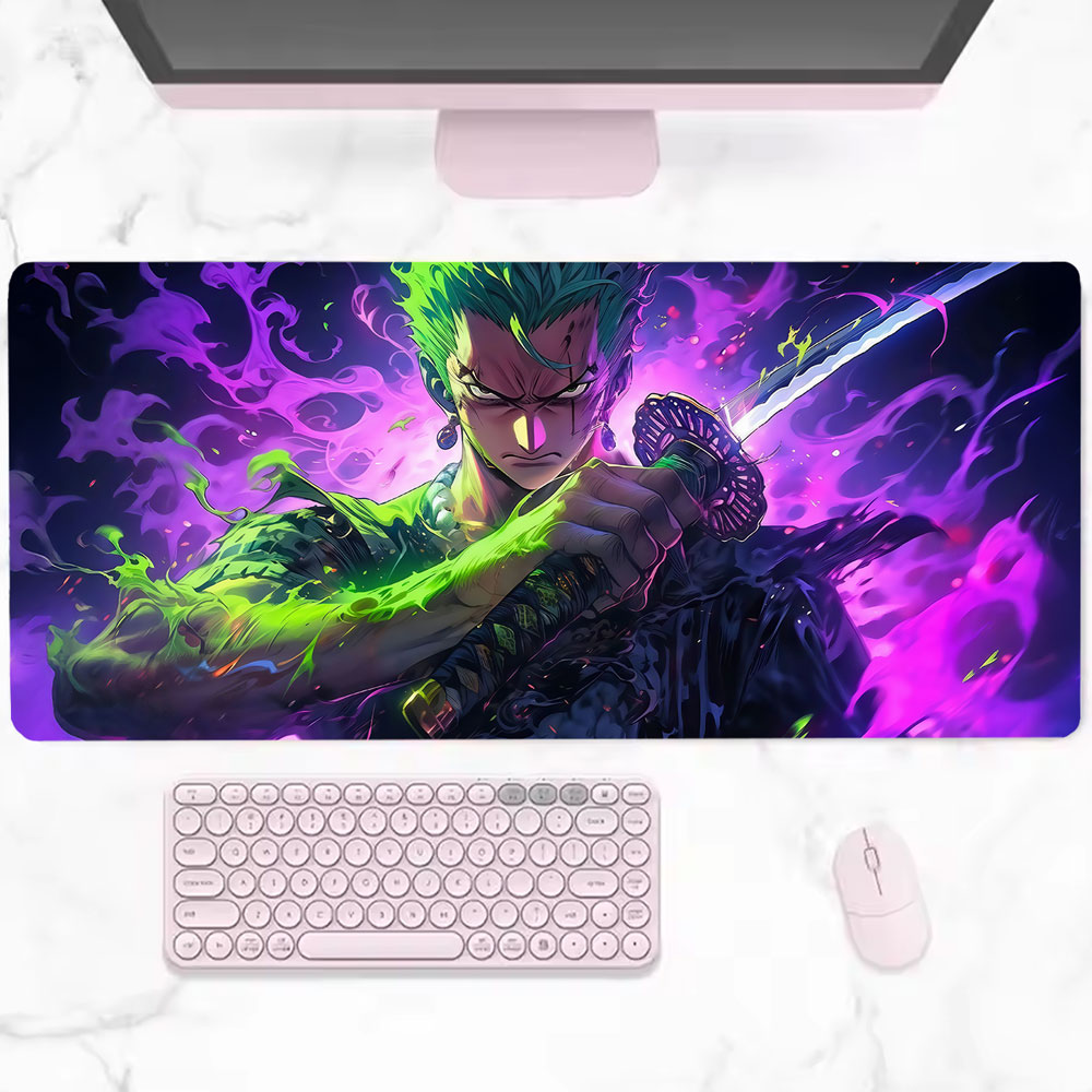 One Piece Zoro Anime Desk Mat Purple Green Sword Aura 5 One Piece Zoro Anime Desk Mat Purple Green Sword Aura 2