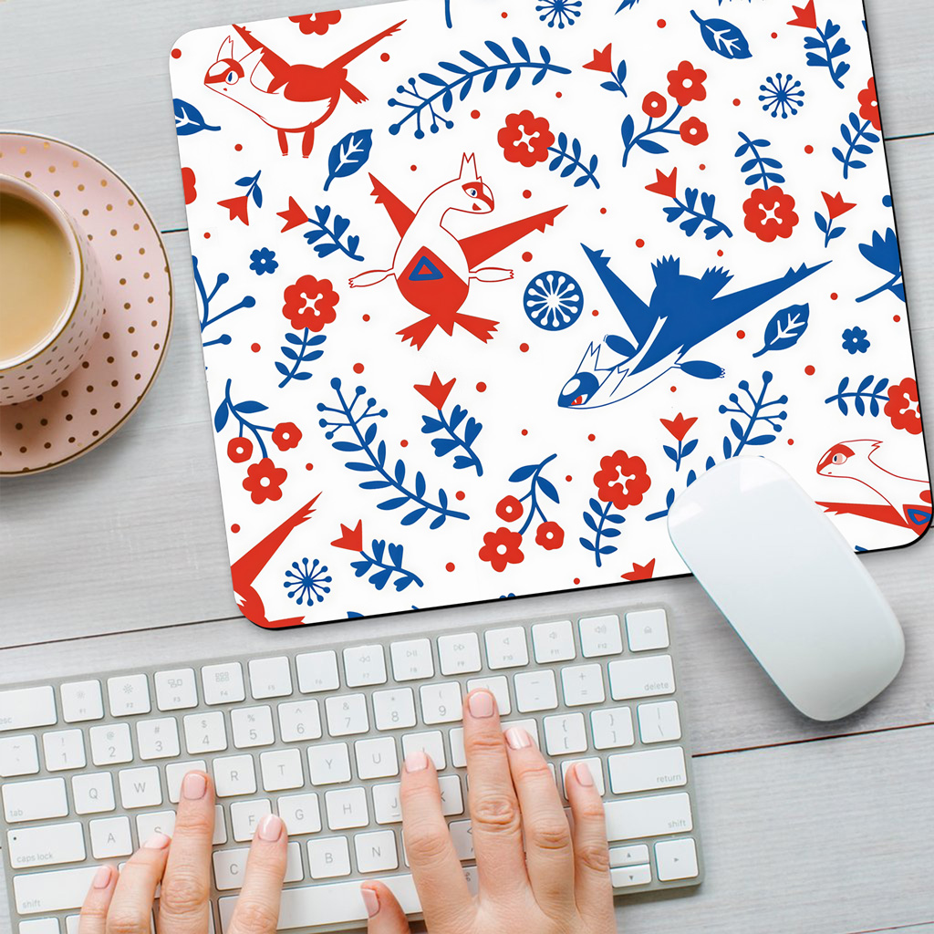 Pokemon Mouse Pad – Latias & Latios Aloha Floral Desk Mat 10 Pokemon Mouse Pad – Latias Latios Aloha Floral Desk Mat 3 1