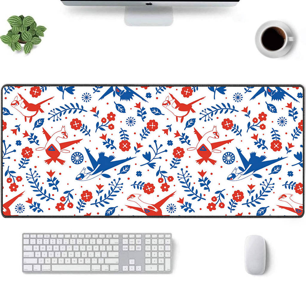 Pokemon Mouse Pad – Latias & Latios Aloha Floral Desk Mat 9 Pokemon Mouse Pad – Latias Latios Aloha Floral Desk Mat 3