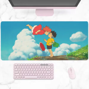 Ponyo and Sosuke Anime Desk Mat Blue Sky Cloud Scene