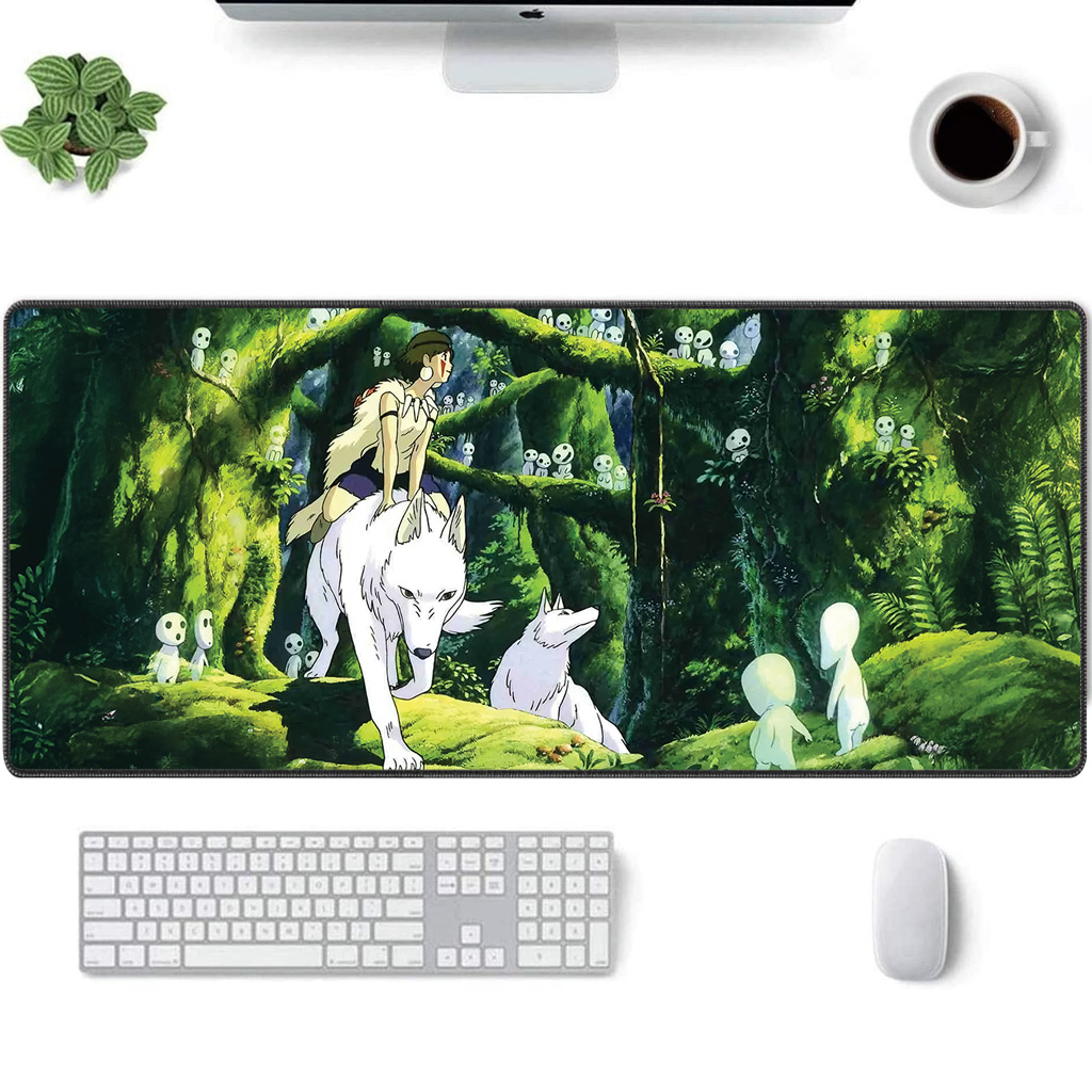 Princess Mononoke Mouse Pad – San & Wolves Forest Scene 8 Princess Mononoke Mouse Pad – San Wolves Forest Scene 3