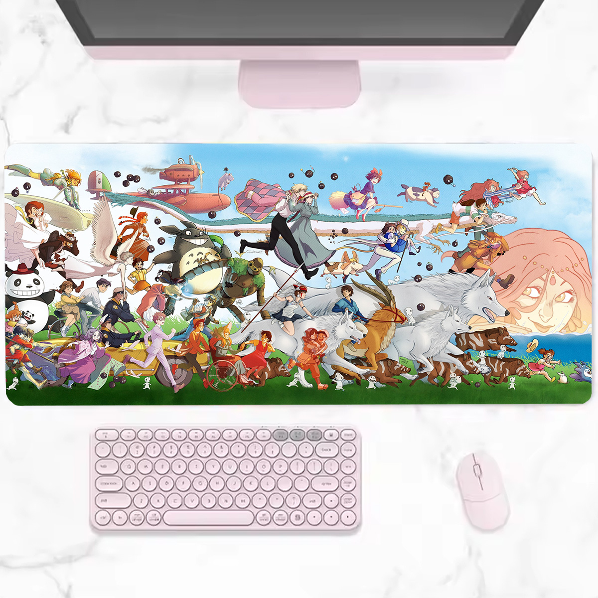 Studio Ghibli Anime Desk Mat Colorful All Characters Design 6 Studio Ghibli Anime Desk Mat Colorful All Characters Design
