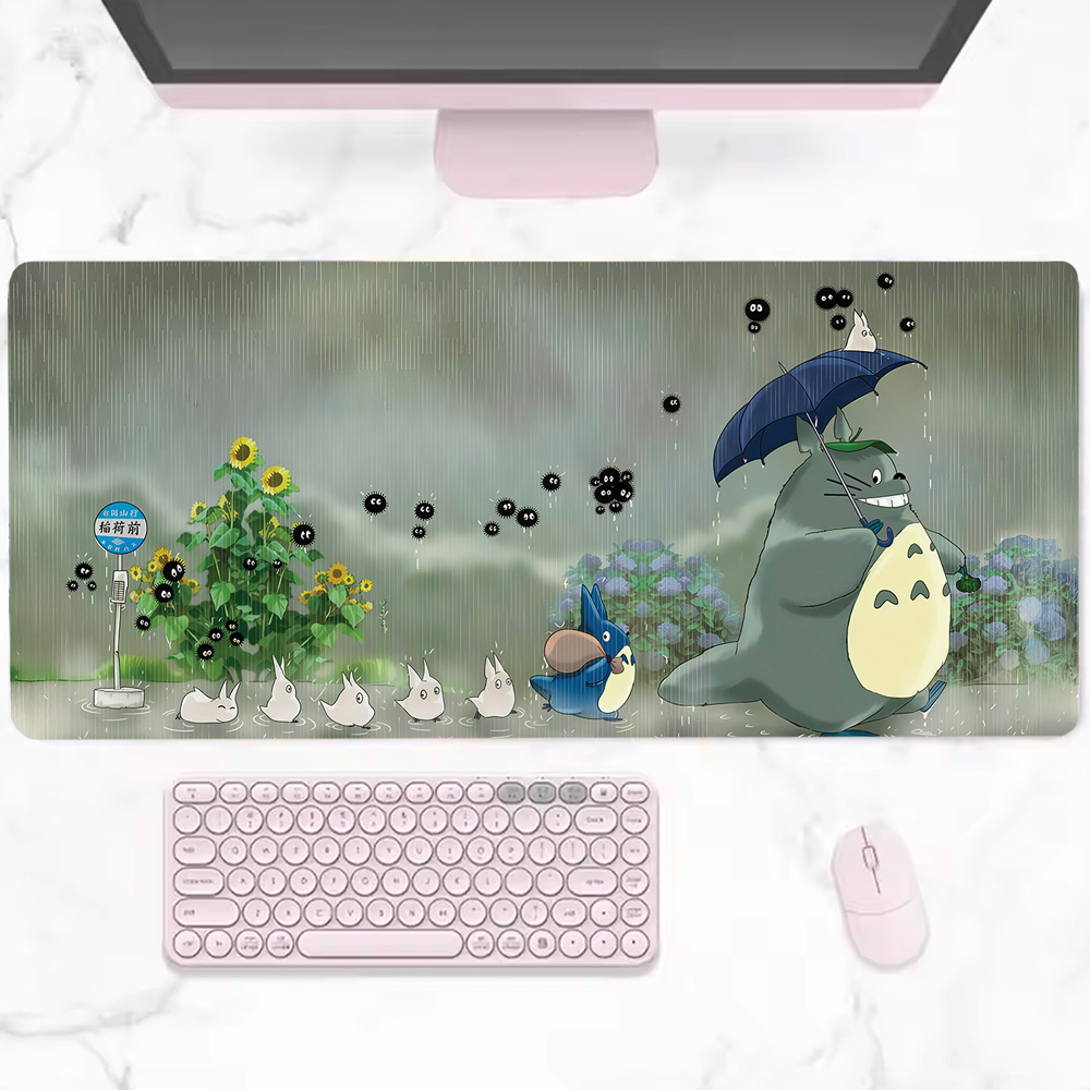 Studio Ghibli Totoro Rain Scene Mouse Pad Desk Mat 5 Studio Ghibli Totoro Rain Scene Mouse Pad Desk Mat