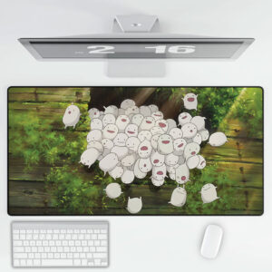 The Boy and The Heron Anime Desk Mat Warawara Forest Design