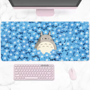 Totoro Blue Flower Field Mouse Pad Desk Mat