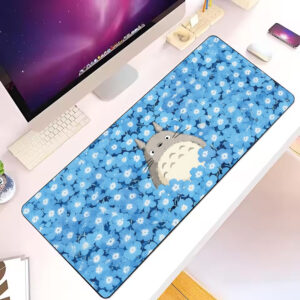 Totoro Blue Flower Field Mouse Pad Desk Mat