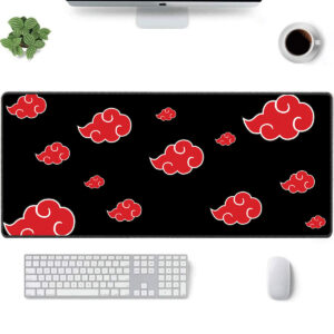 Naruto Mouse Pad Akatsuki Red Cloud Pattern Desk Mat