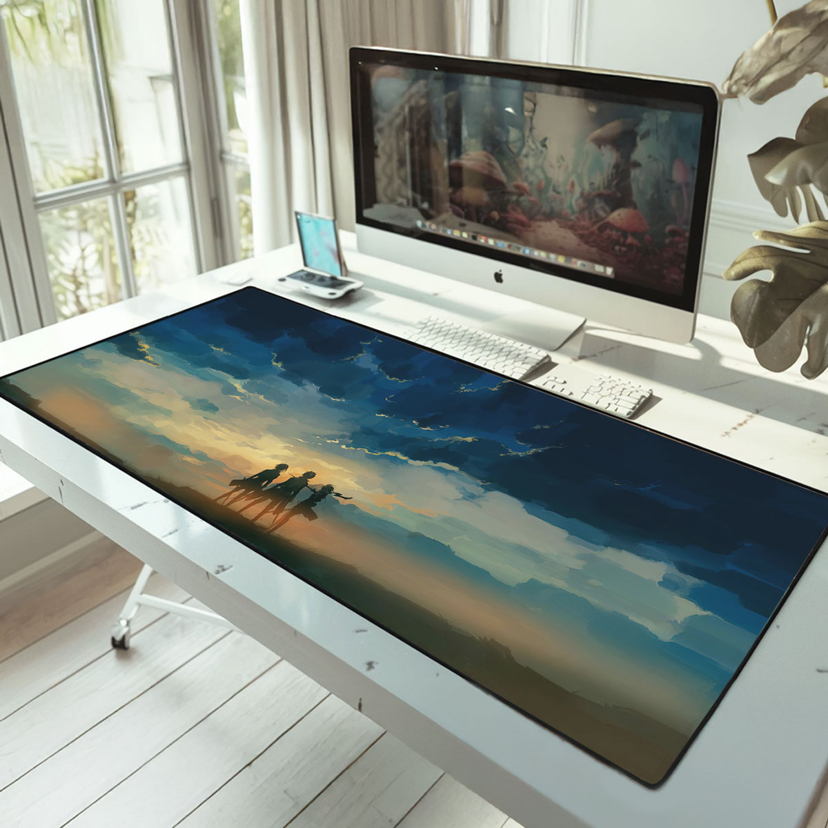 Anime Sunset Desk Mat Trio Silhouette Horizon Design 8 Anime Sunset Desk Mat Trio Silhouette Horizon Design 3