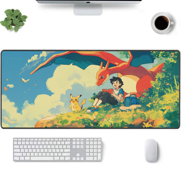 Ash Pikachu Charizard Desk Mat Gaming Mouse Pad 2