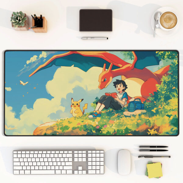Ash Pikachu Charizard Desk Mat Gaming Mouse Pad 4
