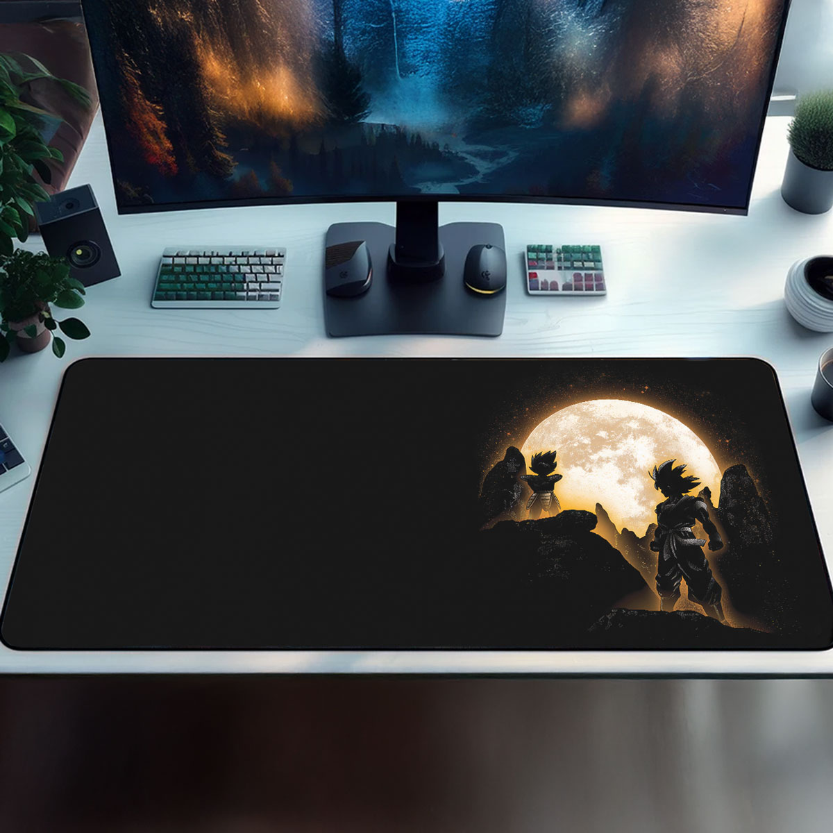 Goku vs Vegeta Moonlight Desk Mat Gaming Mouse Pad 10 Goku vs Vegeta Moonlight Desk Mat Gaming Mouse Pad 4