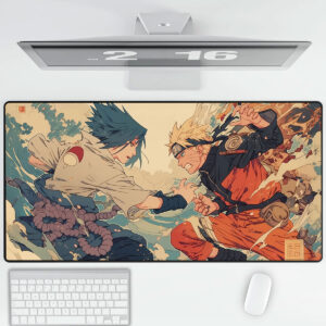 Naruto Uzumaki vs Sasuke Uchiha Epic Battle Mouse Pad Desk Mat