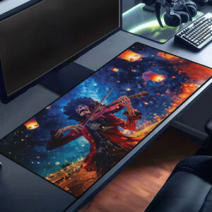 One Piece Brook Mouse Pad – Violin & Lanterns Anime Desk Mat