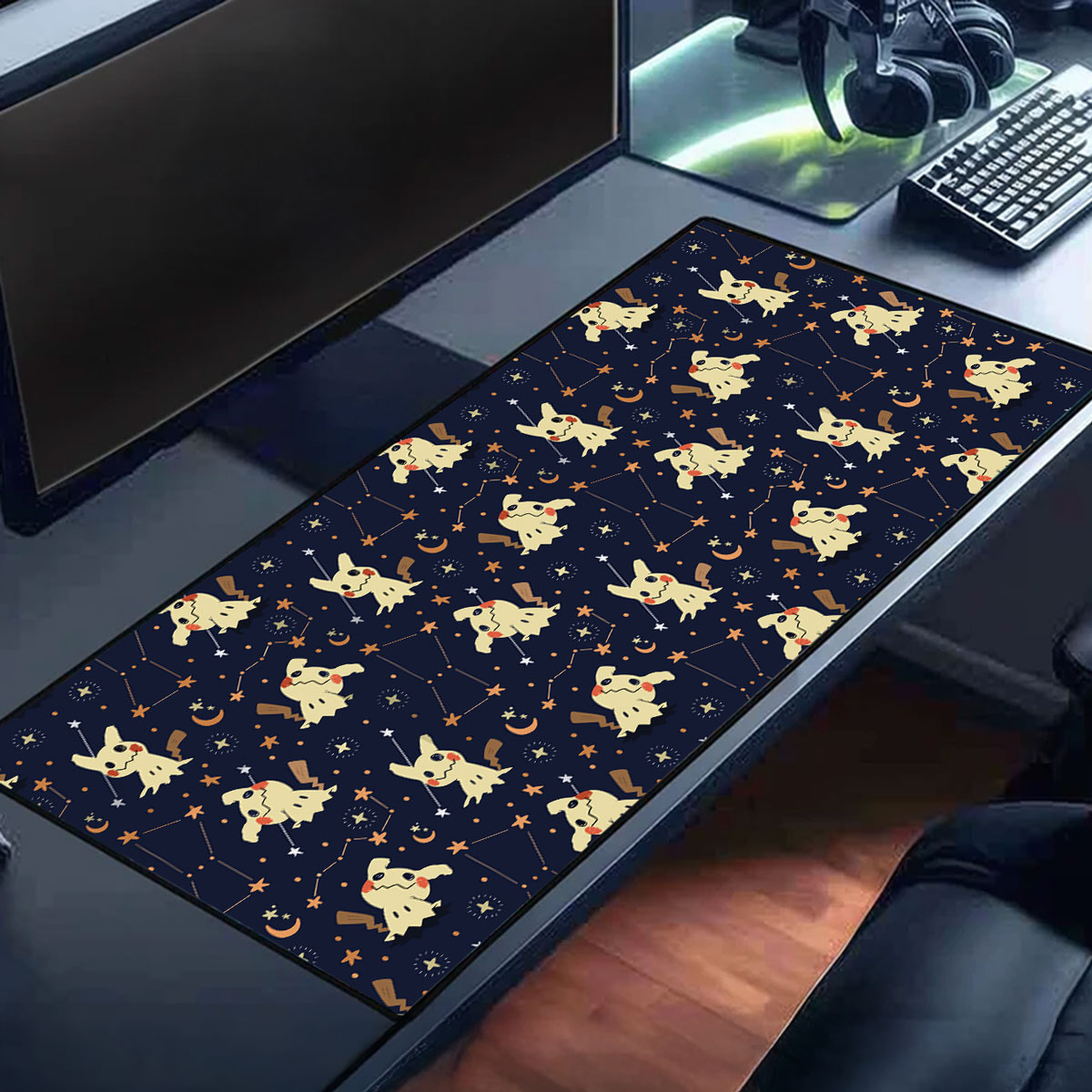Pokemon Desk Mat Mimikyu Starry Night Pattern Design 6 Pokemon Desk Mat Mimikyu Starry Night Pattern Design