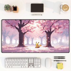 Pokemon Desk Mat Pikachu Sakura Forest Design