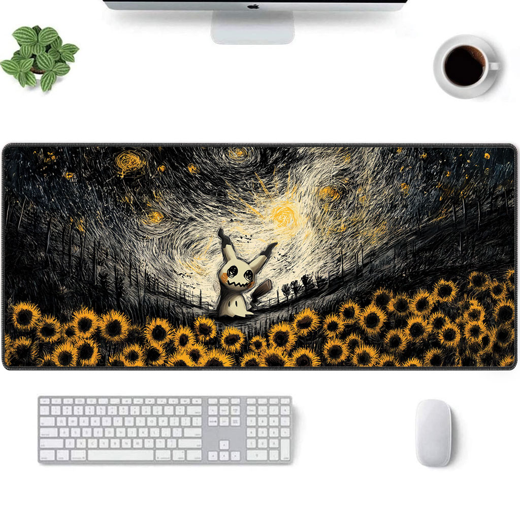 Pokemon Mimikyu Anime Desk Mat Starry Night Sunflower Design 9 Pokemon Mimikyu Anime Desk Mat Starry Night Sunflower Design 3