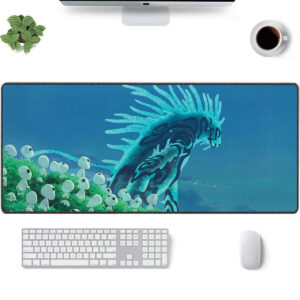 Princess Mononoke Anime Desk Mat Kodama and Forest Spirit Design