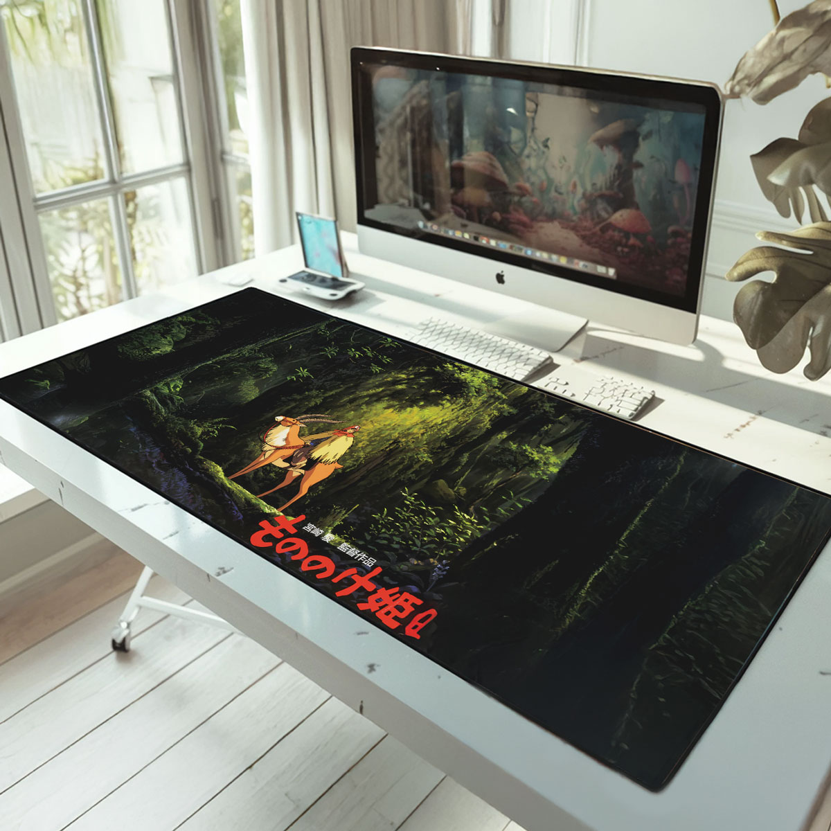 Princess Mononoke Anime Desk Mat San and Yakul Forest Journey Design 6 Princess Mononoke Anime Desk Mat San and Yakul Forest Journey Design 4
