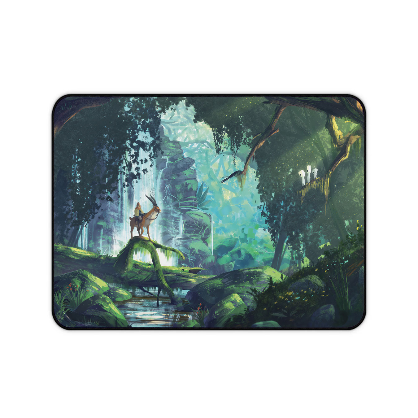 Princess Mononoke Fantasy Forest Illustration Desk Mat 7 Princess Mononoke Fantasy Forest Illustration Desk Mat