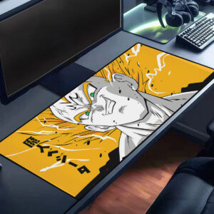 Yellow Majin Vegeta Desk Mat Gaming Mouse Pad