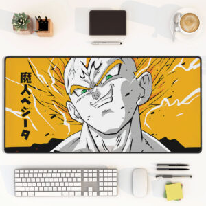 Yellow Majin Vegeta Desk Mat Gaming Mouse Pad