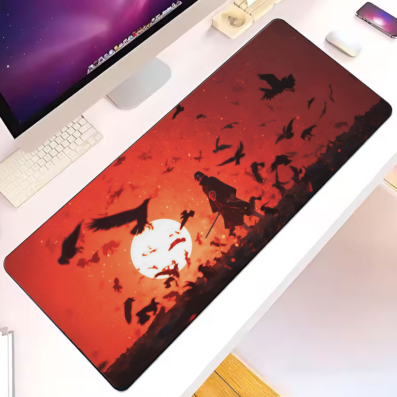 Akatsuki Crow Moon Itachi Mouse Pad Desk Mat 10 Akatsuki Crow Moon Itachi Mouse Pad Desk Mat 1