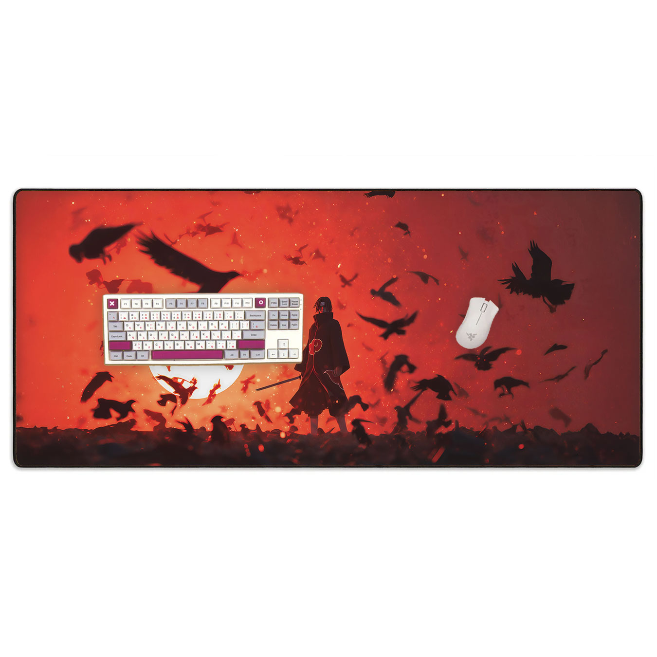 Akatsuki Crow Moon Itachi Mouse Pad Desk Mat 4 Akatsuki Crow Moon Itachi Mouse Pad Desk Mat - Image 4