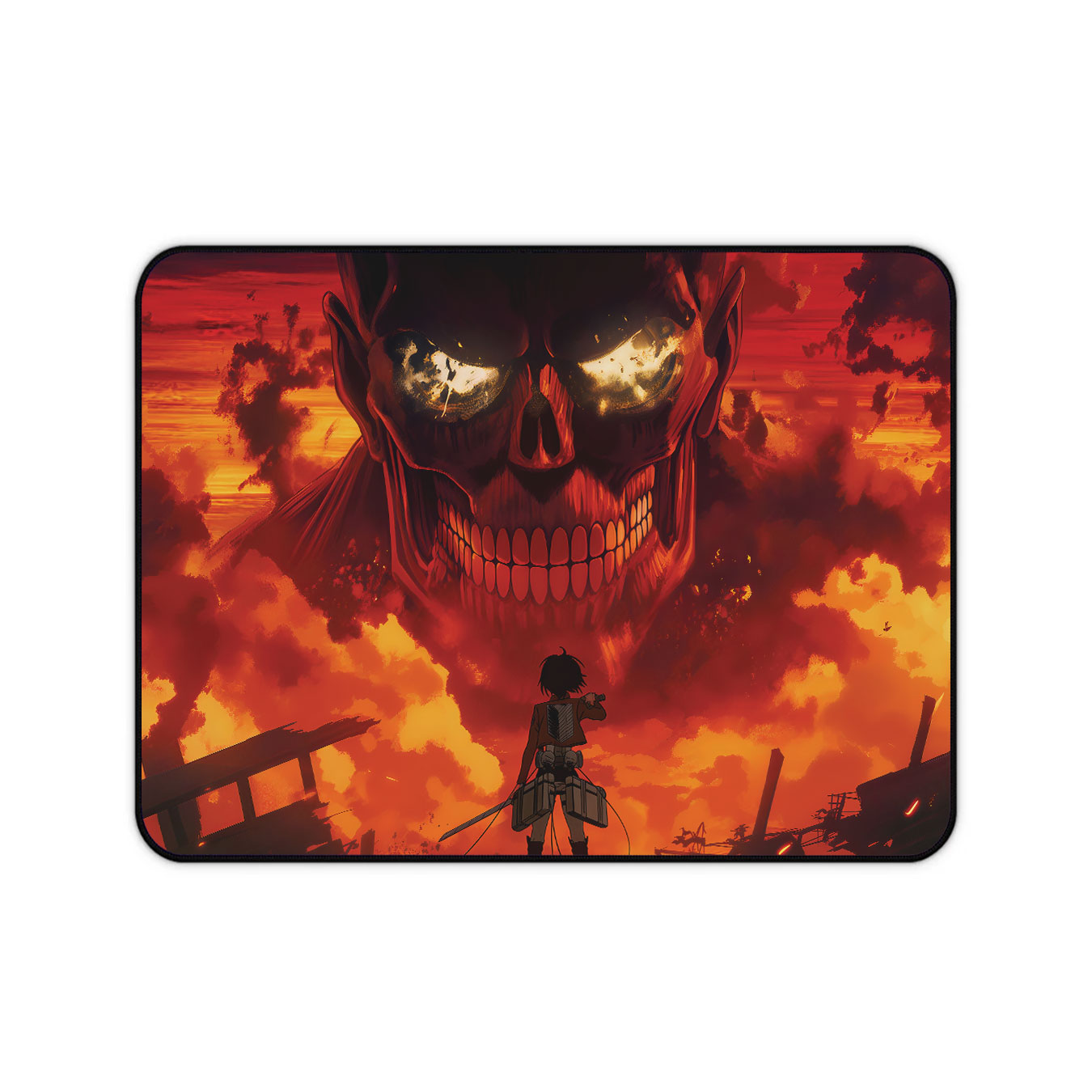Attack on Titan Colossal Titan Mouse Pad – Fiery Anime Desk Mat 9 Attack on Titan Colossal Titan Mouse Pad – Fiery Anime Desk Mat