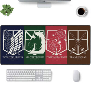 Attack on Titan Regiment Emblems Mouse Pad – AOT Desk Mat