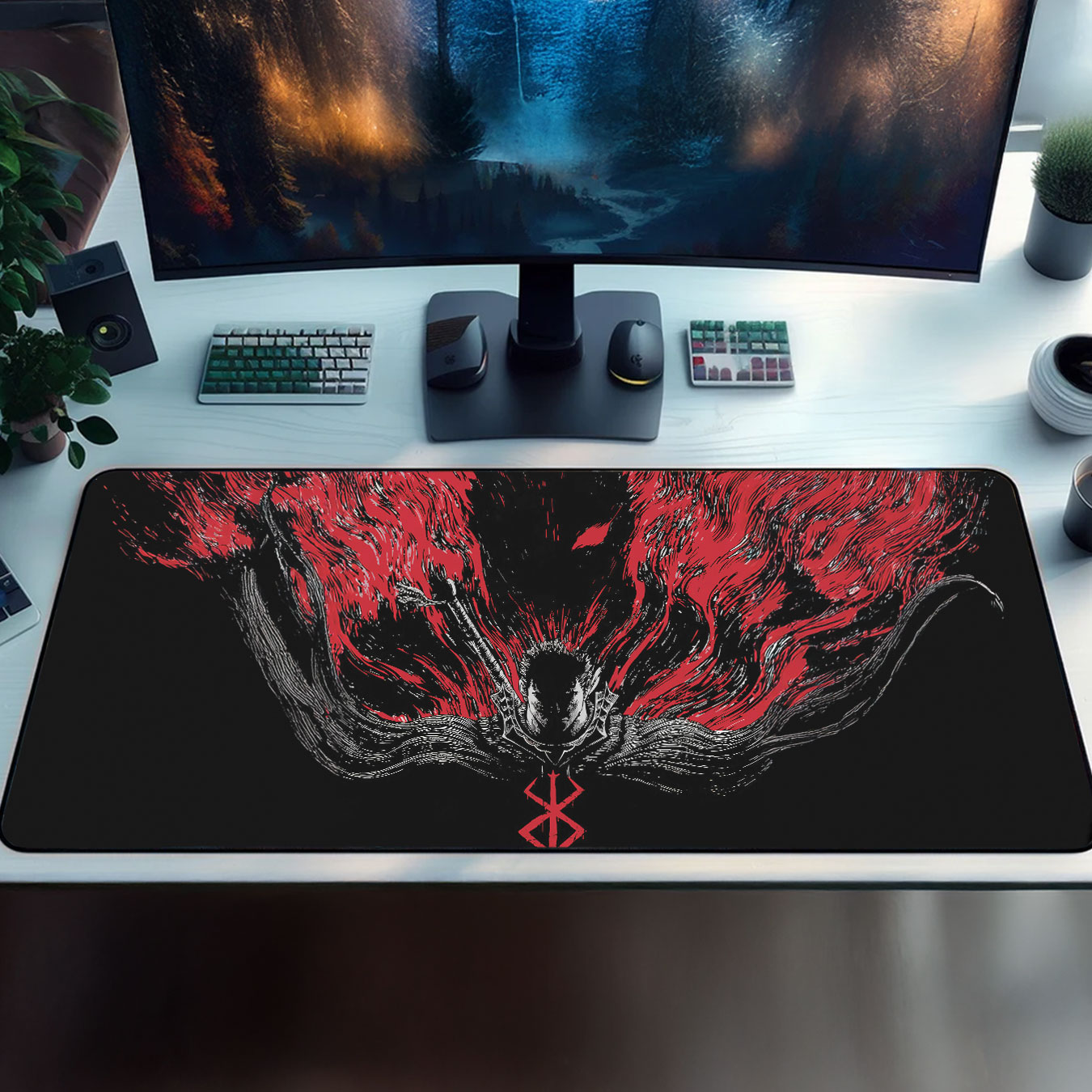 Berserk Blood Red Armor Desk Mat Gaming Mouse Pad 7 Berserk Blood Red Armor Desk Mat Gaming Mouse Pad