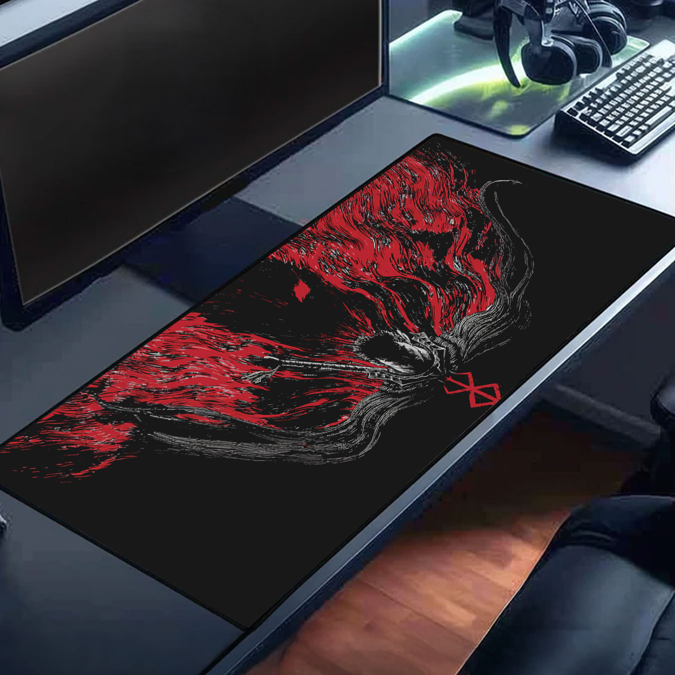 Berserk Blood Red Armor Desk Mat Gaming Mouse Pad 8 Berserk Blood Red Armor Desk Mat Gaming Mouse Pad