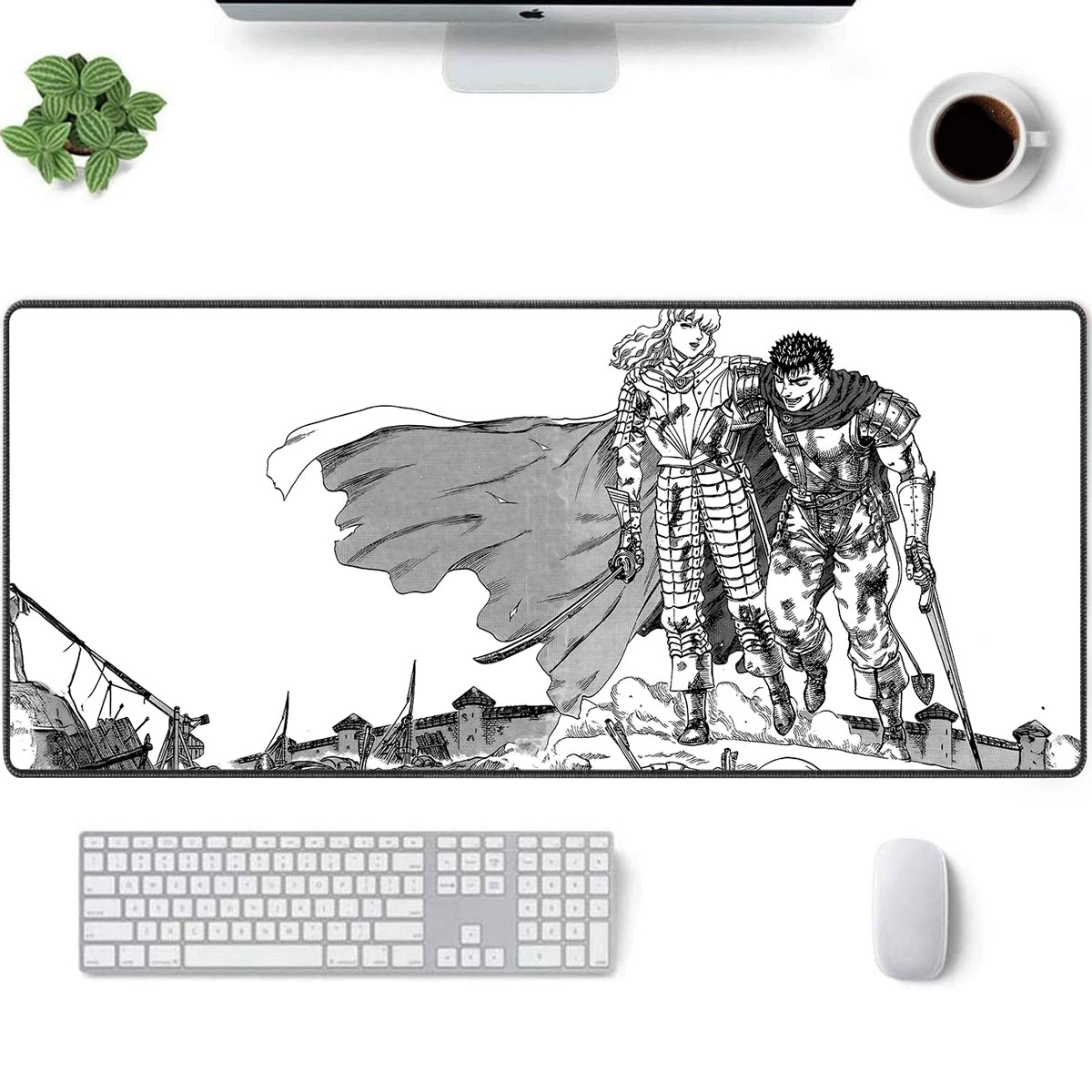 Berserk Brotherhood Black and White Manga Mouse Pad 1 Berserk Brotherhood Black and White Manga Mouse Pad