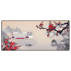 Japanese Plum Blossom Landscape Mouse Pad Desk Mat