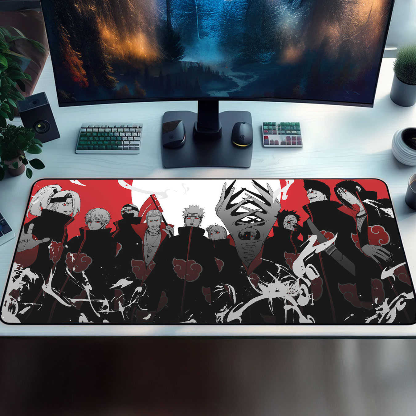 Naruto Akatsuki Clan Red Moon Desk Mat Gaming Mouse Pad 11 Naruto Akatsuki Clan Red Moon Desk Mat Gaming Mouse Pad 2
