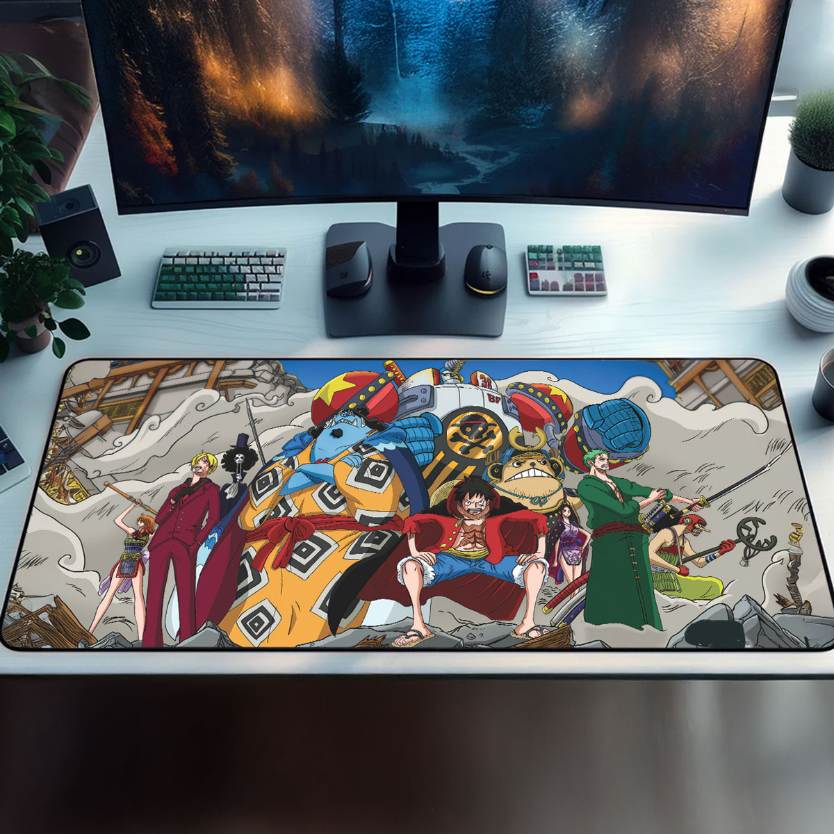One Piece Wano Arc Straw Hat Crew Desk Mat Mouse Pad 7 One Piece Wano Arc Straw Hat Crew Desk Mat Mouse Pad