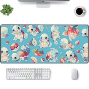 Pokemon Squirtle Mouse Pad Cute Strawberry Pattern Desk Mat