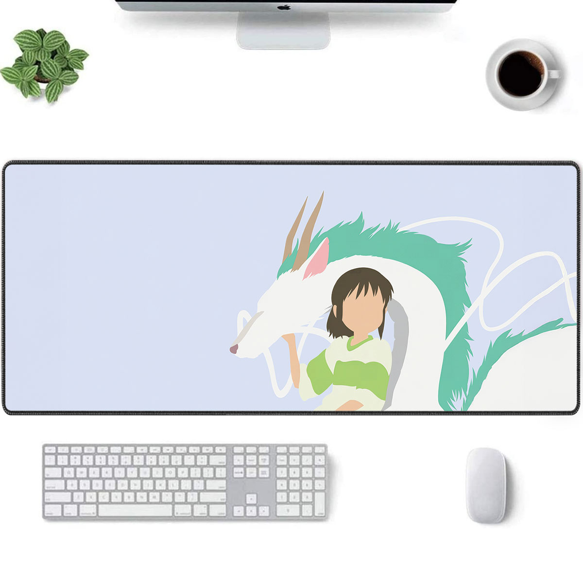 Spirited Away Minimalist Haku and Chihiro Mouse Pad 9 Spirited Away Minimalist Haku and Chihiro Mouse Pad 1