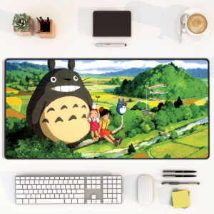 Totoro Countryside Adventure Art Style Mouse Pad Desk Mat