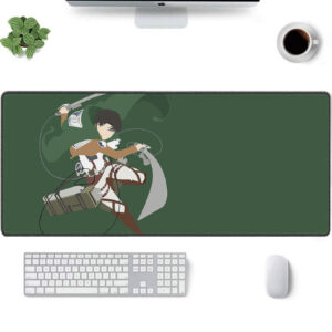 Levi Ackerman Minimal Strike Mouse Pad – Attack on Titan Desk Mat