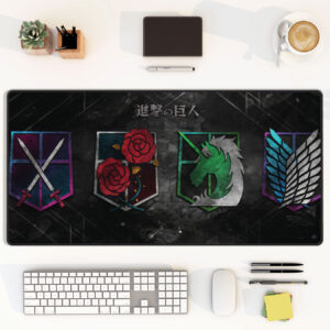 Attack on Titan Regiment Emblems XL Anime Desk Mat– AOT Desk Mat