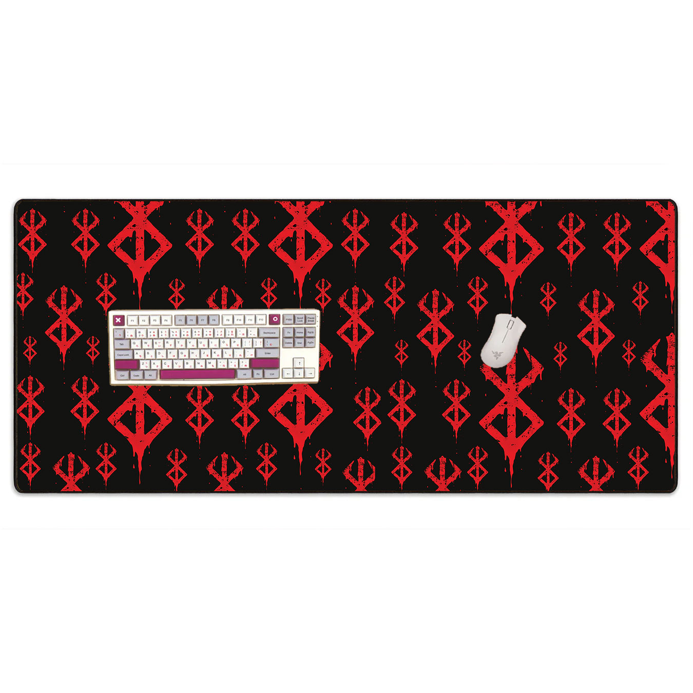 Berserk Brand of Sacrifice Pattern Red Black Mouse Pad 3